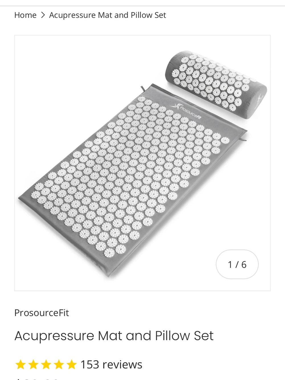 ProsourceFit Foam Acupressure Mat for Home Relaxation, new!